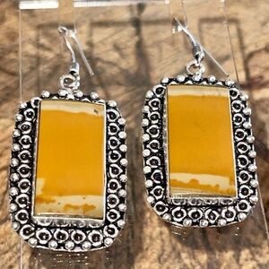 Dendritic Jasper Earrings 2”